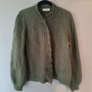 Sezane Angie Cardigan Sweater Sage Green Color Size xl
